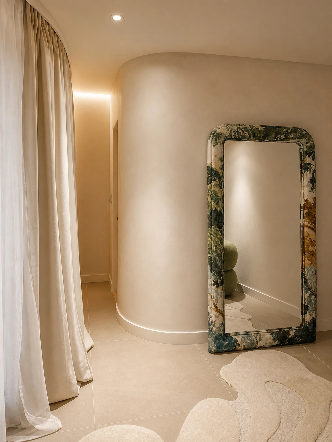 Treatment suite with fire feature